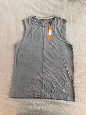 rag & bone Pursuit Haydon Tank in Tech Jersey Men’s Large Storm Grey NWT